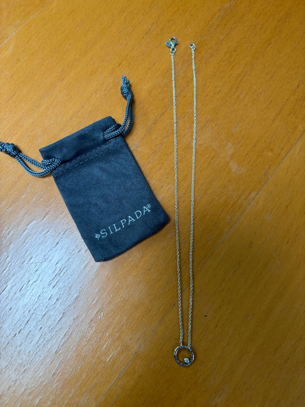 Silpada Sterling silver chain with circle charm